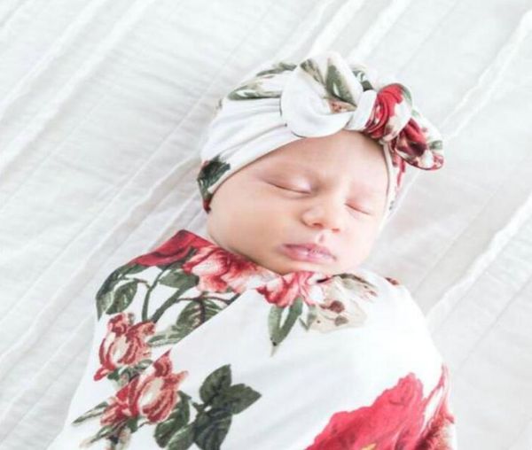 

flower swaddle with rabbit hat nursery baby blanket travel gift sleeper newborn wrap gift1832650