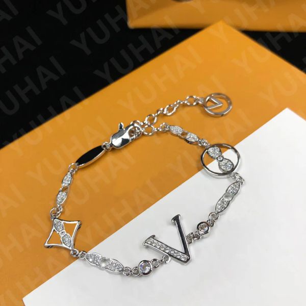 

4/four leaf clover classic charm s925 silver bracelets for women womens fancy bracelet chains anniversary gift thanksgiving day, Black