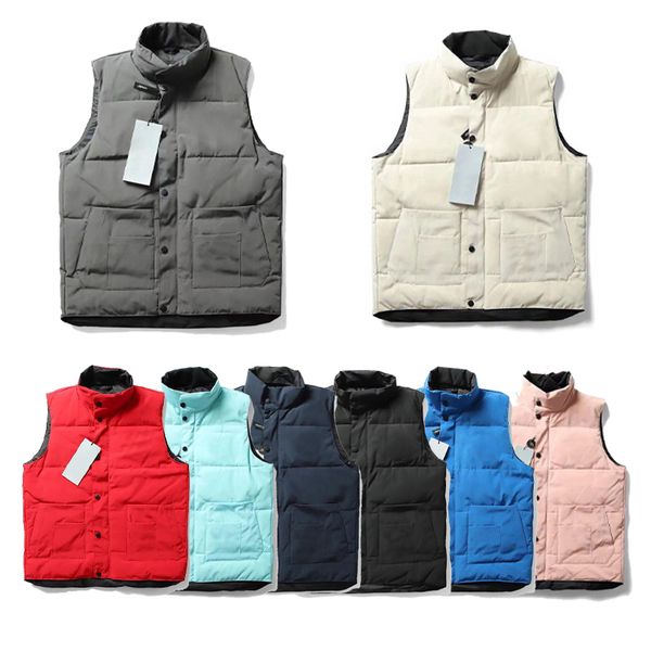 

designer men's gilet warmer vest goose luxury down woman vest feather filled material coat graphite gray black and white blue pop coupl, Black;white