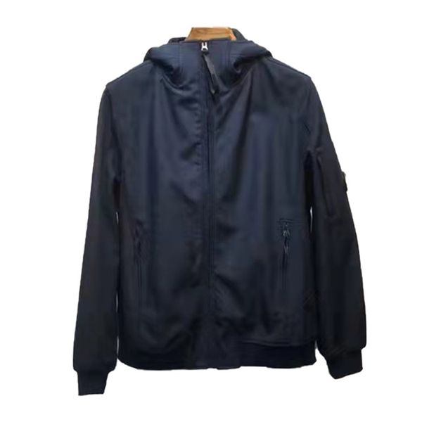 

TOPSTONEY Fall/winter 2023 New Street Fashion Joker Jacket Men's Hooded Trench Coat Jacket, Blue