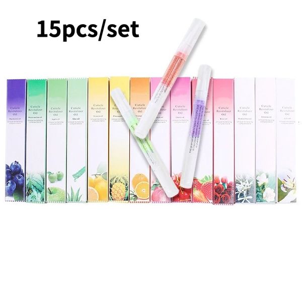 

nail treatments 15pcs nutrition oil pen cuticle revitalizer flavor set manicure soften treatment art tool 230704