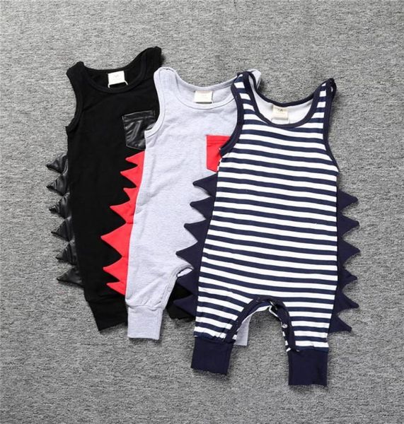 

baby dinosaur design jumpsuits infant boys girls clothing rompers newborn boy girl clothes cotton sleeveless jumpsuit6049484, Blue