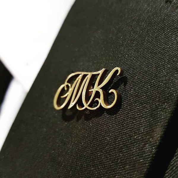 

pins brooches personalizado jewelry lapel custom brooch stainless steel name for women and girl gift 230704, Gray