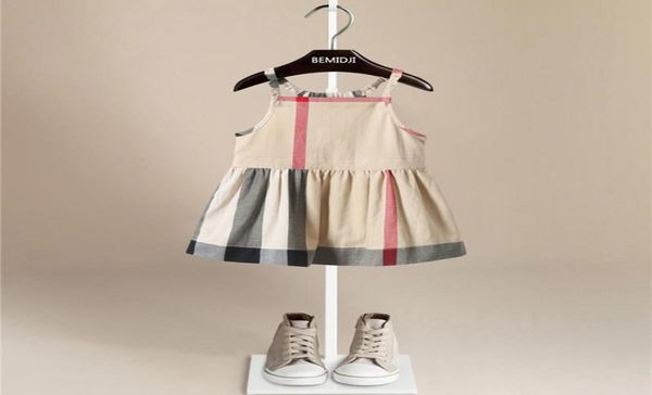 

s pure cotton plaid dress patchwork baby girls england style plaid girl dresses child soft sleeveless casual plaid dress7058236, Red;yellow