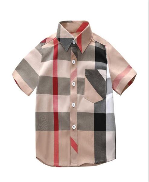 

baby boys plaid shirt summer cotton kids short sleeve shirts fashion boy clothes children clothing279i1906390, White;black