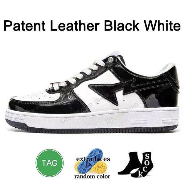 A27 Patent Leather Black White