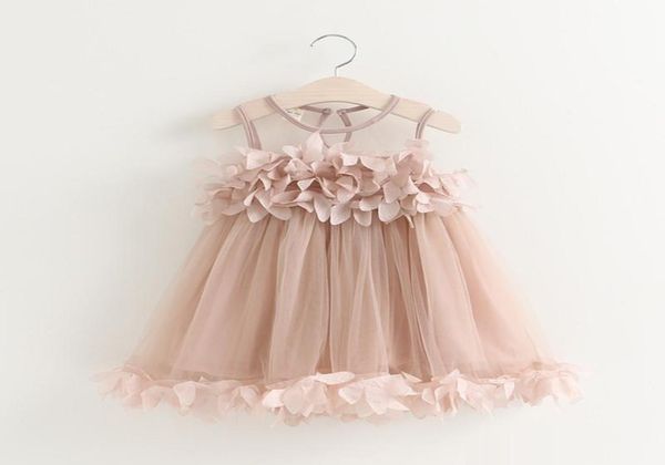 

vieeoease girls dress kids clothing 2021 summer fashion sleeveles vest flower lace tutu princess dress ku7595469, Red;yellow