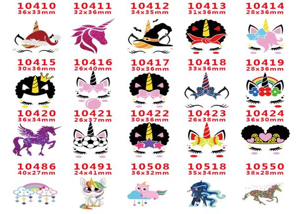 

60pcslot pr10410 resins cartoon resin unicorn flatback for hair bows hair accessories planar resin crafts diy decorations6220216, Slivery;white