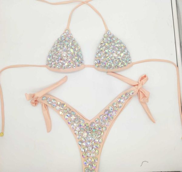 

2021 venus vacation new diamond bikini set rhinestone swimwear crystal bathing suit women biquini bling stones swimsuit2628944