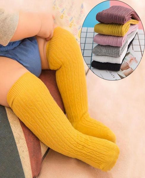 

baby boys girls socks toddler babys knee highsock cotton solid color girl boysocks infant kids longsock wq392wll4596175, Pink;yellow
