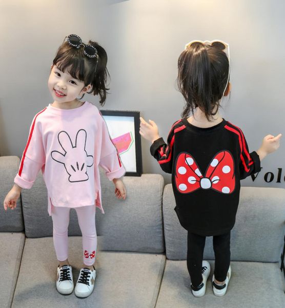 

2020 children clothing outfit costume for kids sport suit spring autumn toddler girls clothes tracksuit baby girls clothing sets y1588846, White