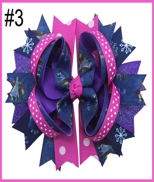 

30pcs princess hair bows girl hair clips hair accessories02753990, Slivery;white