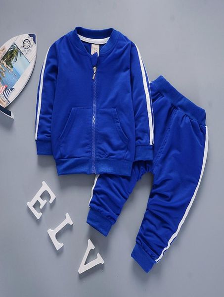 

boys clothes casual children clothing set spring autumn zipper leisure sports suit jacket pants kids bebes jogging suits y2008291770361, White