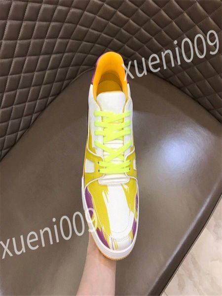 

r men women casual shoes triple white black sneakers gomma leather trainer printed platform trainers shoes wd230602