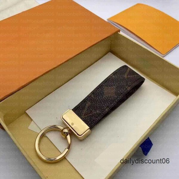 

leather keychain card holder exquisite luxury designer keyring zinc alloy letter lanyard cute for women men black white metal with box fashi, Golden;silver