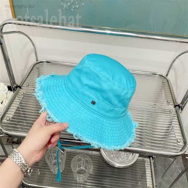 

designer hat for man broken brim bucket letter metal valentine s day cappello ladies exquisite tassels multicolor le bob luxury hats street, Blue;gray