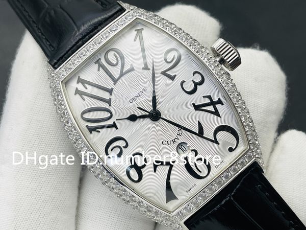 

an diamond tonneau luxury mens watch swiss mechanical designer wristwatch 28800 vph sapphire 18k platinum 316l stainless steel watches itali, Slivery;brown