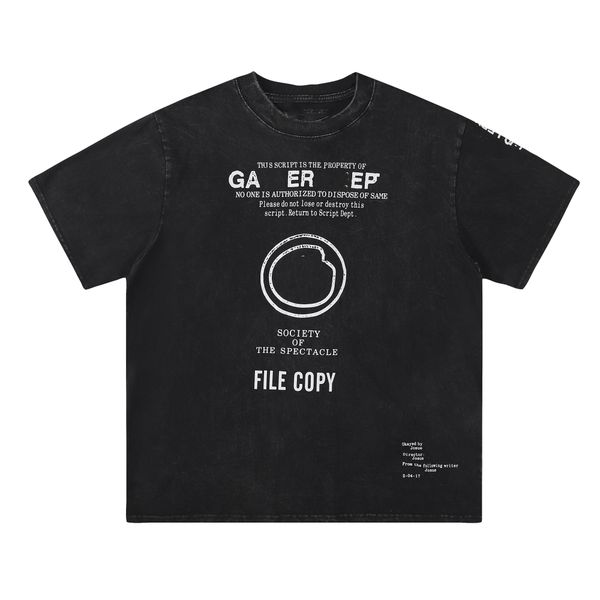 

fashion men's t-shirt 2023 galleryis designer luxury men's and women's shirts student short sleeve letter simple round neck p, White;black