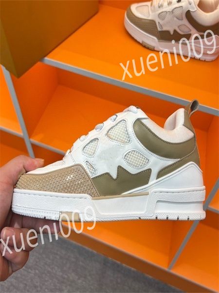 

luxury designer men women casual shoe triple white black sneakers gomma leather trainer printed platform trainers shoes wd230601