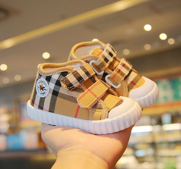

baby girl boy plaid shoes toddler sneakers prewalker soft bottom shoes infant shoes boots 03years4213007, Black;red