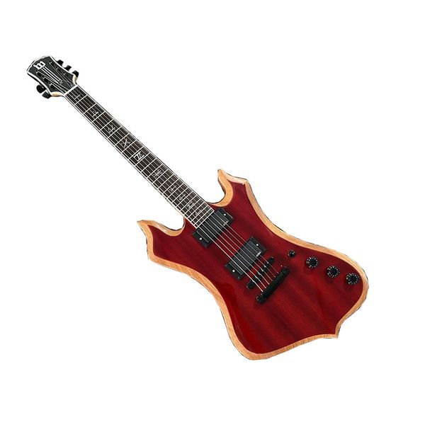 

electric guitar wine red black hardware body and maple neck factory new