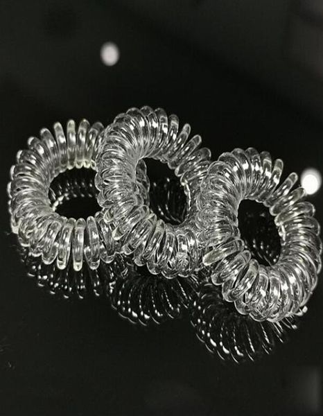 

mini black white colorful hair ropes telephone wire line cord traceless head rope spiral shape ties hair ring rubber band accessor2811231