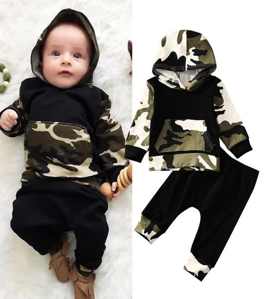 

camouflage 2018 new baby boy winter clothes infant clothing sets baby long sleeve 2pcs outfits toddler tracksuit newborn clothes6279807, White