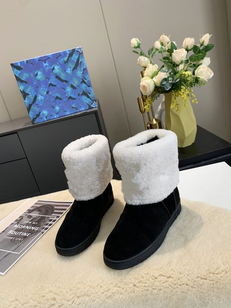 

winter new women's round head old flower thick heel high heel boots printed lace up 0822, Black