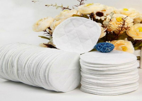 

reusable nursing breast pads washable soft absorbent baby breastfeeding waterproof breast pads 3 layers pure cotton 36pcs3395190, White