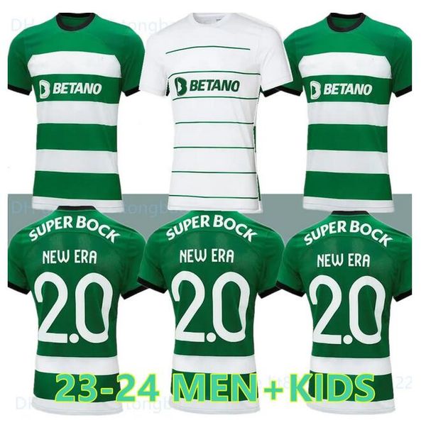 

sporting cp 23 24 lisboa soccer jerseys lisbon special jovane sarabia vietto 2023 2024 clube de football shirt men kids kit maillots de foot, Black;yellow