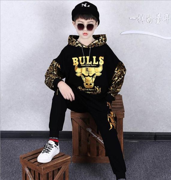 

children039s clothing new spring and autumn boys clothes suit sweater long sleeve shirt hiphop trousers baby fashion sweatsh3231781, White