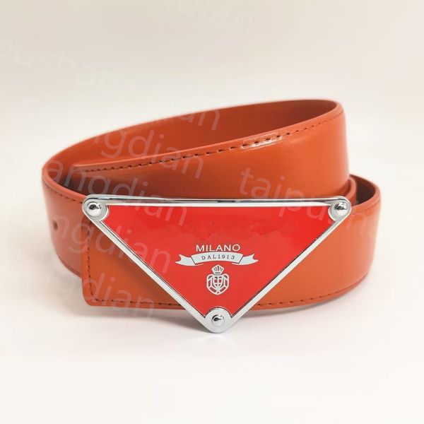 

designer belt men brand women belt for women 3.2cm width belt big triangle buckle fashion belts genuine leather waist mens belt, Black;brown