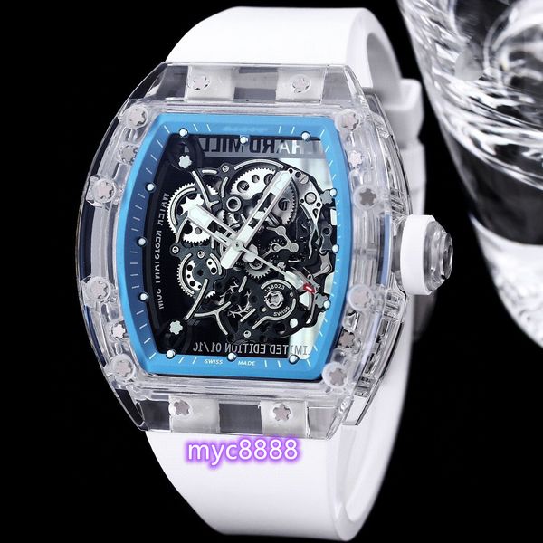 

rm055 watch size length 51mm wide 43mm thick 15.8mm with rmul2 true balance spring movement sapphire crystal case, Slivery;golden