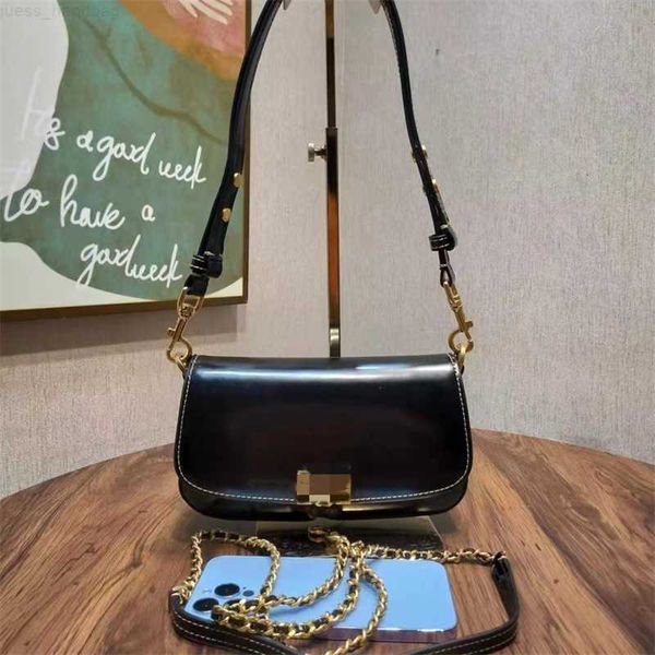 

designer bag t family bag 2023 new tb method stick underarm smooth leather versatile one shoulder crossbody chain small square women's, Pink;blue