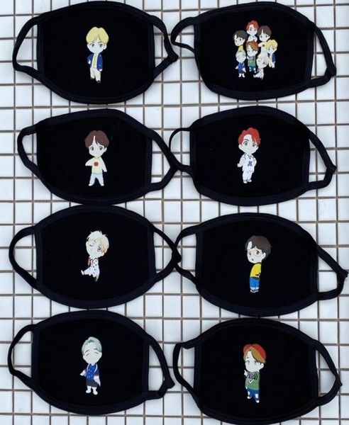 

16pcslot bts cartoon member breathe mask01234567899104192, Blue