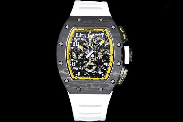 

amazing mechanical r i c h a r d luxury superb style male wrist watches rm11 rm11-03 a1hr designer high-end quality tpt carbon fiber bezel f, Slivery;brown