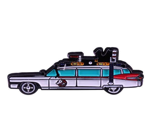 

ghostbuster pin ambulance brooch fantasy adventure film badge one wish 3301399, Blue