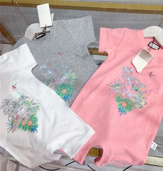 

newborn baby jumpsuits designer print rompers boys girls t shirts clothing short sleeve toddler romper gifts6922542, Blue