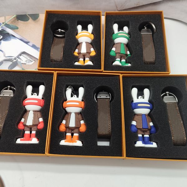 

2023 new high-grade rabbit keychain doll rabbit bag pendant hanging decoration key chain (with box), Silver