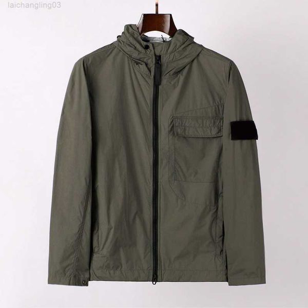 

jackets autumn spring new style stone brand designer men's coat fashion trendy men sports outerwear clothing casual zipper coats is lan, Black