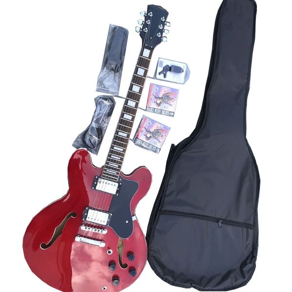 

factory customization half hollow jazz electric guitar set new high quality