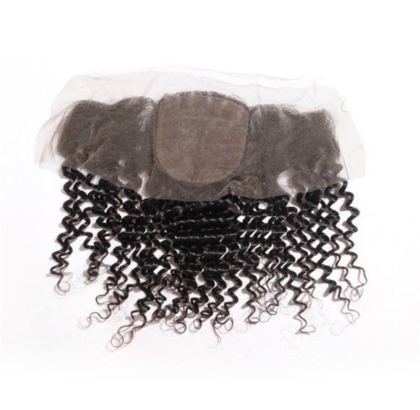 

silk base lace frontal with hidden knots deep wave 13x4quot peruvian hair closure with baby hair deep curly wavy frontal closure6440354, Black;brown