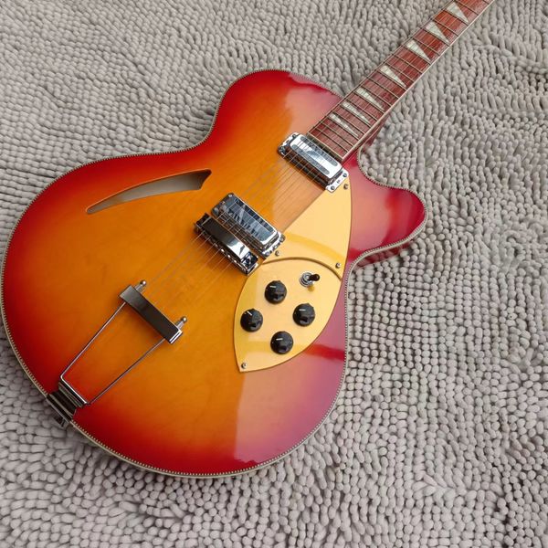 

classic brand semi-hollow jazz electric guitar, in stock, 6-string, ing