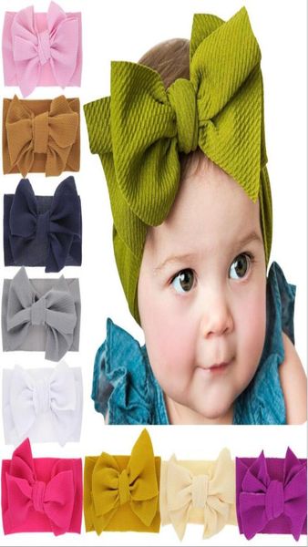 

fashion baby girls big bow headbands elastic bowknot hairbands headwear kids headdress head bands newborn turban head wraps wkha015045194, Slivery;white