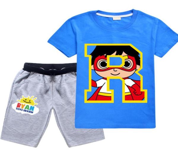

ryan toys review fashion summer casual boys039 and girls039 short sleeve suit children039s suit short sleeve cropped pa3141892, White