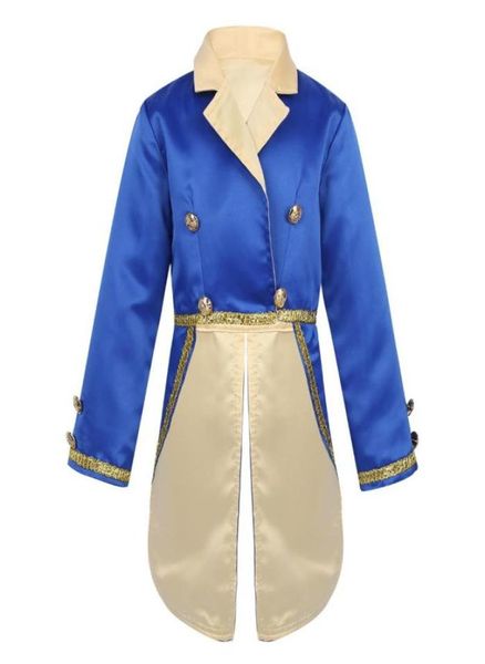 

jackets 2021 kids boys prince costume performance outfit coat turndown collar tuxedo jacket tailcoat for halloween cosplay party3418042, Blue;gray