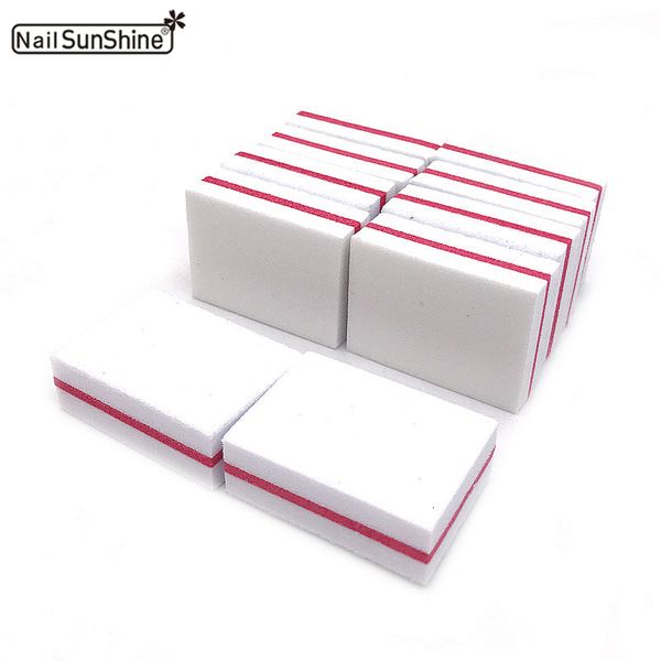 

nail files 100 pcs mini sponge foam manicure sanding buffer block white 100 180 uv gel polish nails art accessories tools kits 230704
