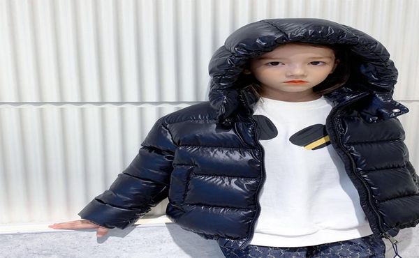 

white duck down kids girls boys hooded coat winter striped warm down jacket children039s girl snow outwear coats 113856, Blue;gray