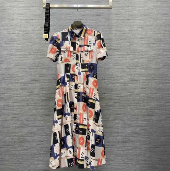 

designer print dress womans clothe alphabet prints patchwork design irregular hemline printed bubble sleeve long skirt personality dress for, Black;gray