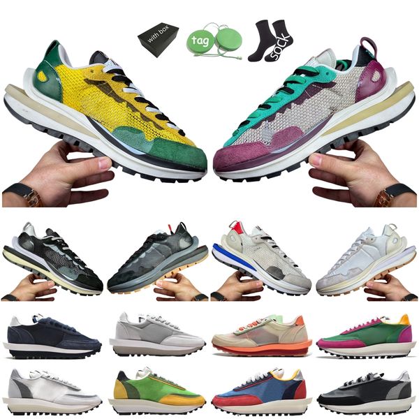 

2023 sacais waffle vaporwaffle pegasus running shoes mens womens nylon white off black nyc pigeon fragment chunky dunky ldv green gusto trai